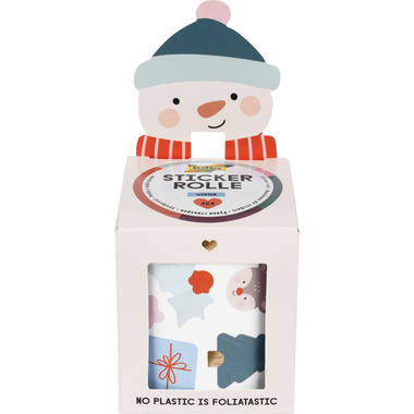 FOLIA Stickerrolle Weihnachten 4m 27105 gold
