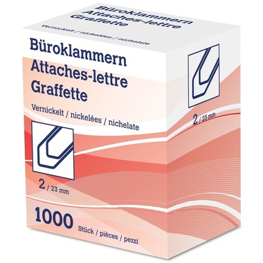 NEUTRAL Büroklammern Nr. 2 6210 22m vernickelt 1000 Stk.