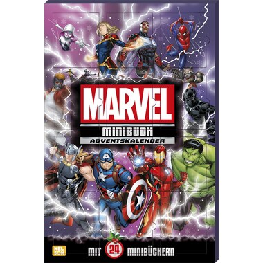CARLSEN Adventskalender 512331 Marvel Minibücher