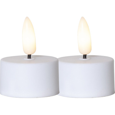 STAR TRADING LED Teelicht Flamme 3.8cm 12.063-05-1 weiss 2 Stück