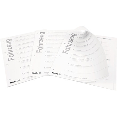 BIELLA Register Karton Expert A4 465011290U weiss, 10-teilig, Fahrzeug