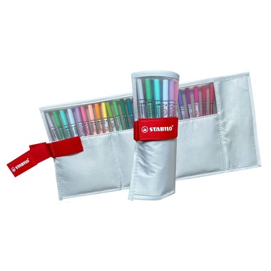 STABILO Rollerset point 68 1.0mm 6825-08-03CH 25 Farben ass. pastellgrau