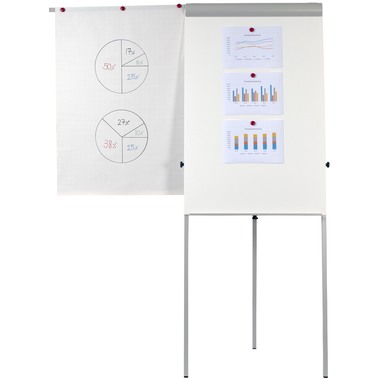 DUFCO Flipchart Standard 399.1 74x100cm mit Ablagegrau