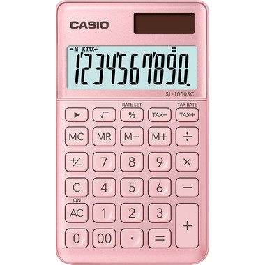 CASIO Taschenrechner BIC SL1000SCP 10-stellig pink