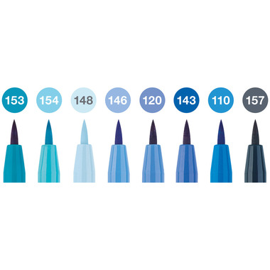 FABER-CASTELL Artist Pen Tuschestift 167173 Blues 8 Stk.