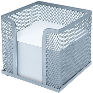 WEDO Zettelbox OFFICE 65754 10x10x10cm Metall silber