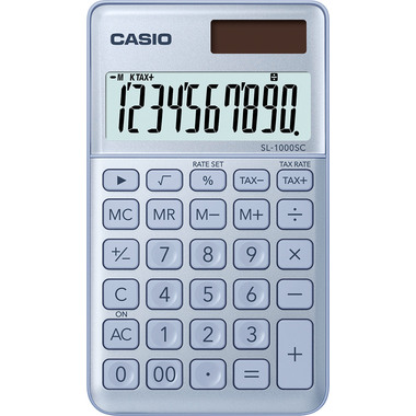 CASIO Taschenrechner BIC SL1000SCB 10-stellig blau