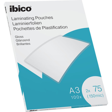 IBICO Laminiertasche A3 627319 glanz, 75my 100 Stk