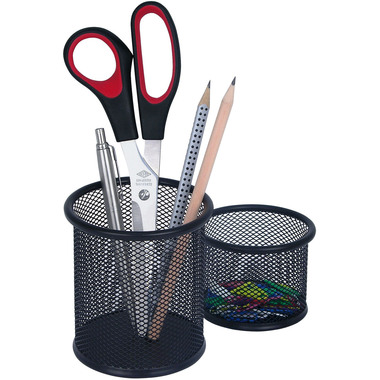 WEDO Stifteköcher OFFICE 65401 2er-Set Metall schwarz
