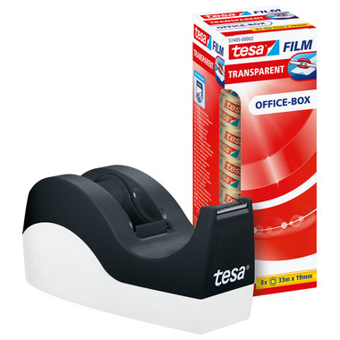 TESA Dispenser Orca 33mx19mm 53916-00000 nero/bianco incl. 8 roto.
