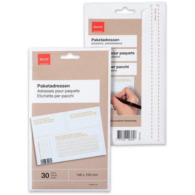 ELCO Indirizzi dei pacchi A6 75010.00 bianco, opaco 30 pezzi
