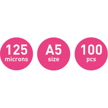 LEITZ Laminiertasche A5 33807 glanz, 125my 100 Stk