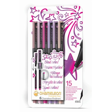 CHAMELEON Fineliner Set 0.3mm FL0603 6 Farben Floral