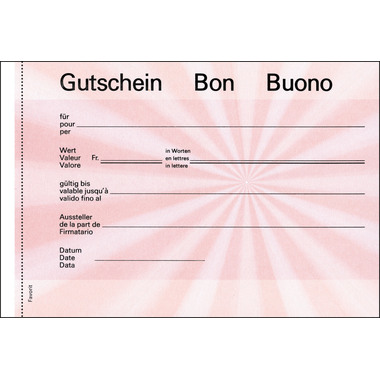 FAVORIT Buono A6 2056 ROT rosso 25 fogli