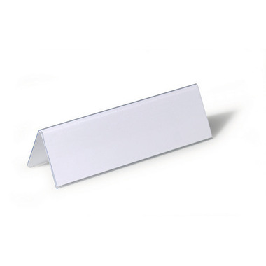 DURABLE Tischnamensschild Dachform 8052/19 transp., 61/122x210mm 25 Stk.
