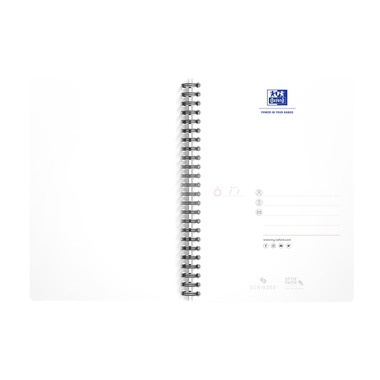 OXFORD Spiralbuch Smart Black A5 100103627 liniert 6mm, 90g 90 Blatt