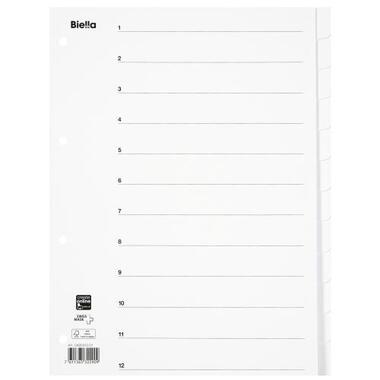 BIELLA Register Karton weiss A4 46541201 12 - teilig, blanko