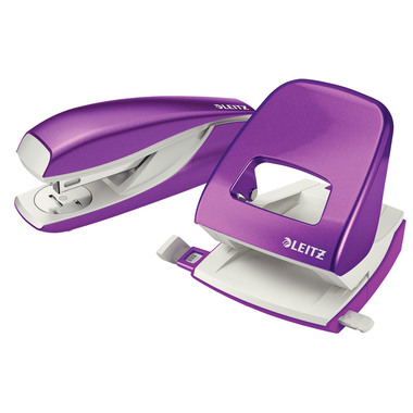LEITZ Locher/Hefter WOW 5095-10-62 violett, Bundle