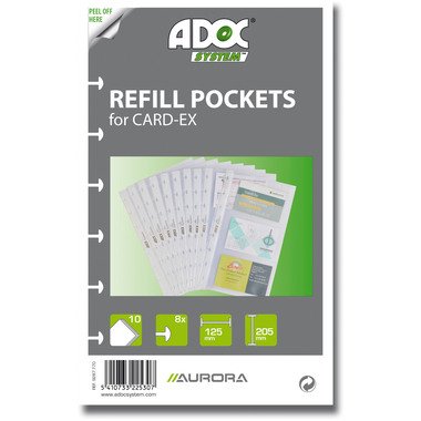 ADOC Ersatztaschen Bind-Ex A5 9287.770 transp.800my 10 Taschen/6 Stk.