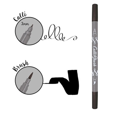 ONLINE Callibrush Pen Double Tip 2mm 19052/6 Black
