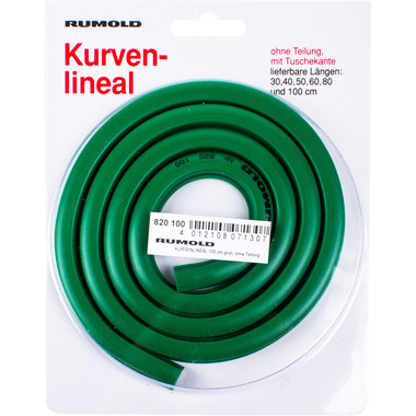 RUMOLD Kurvenlineal 100cm 820100 grün, ohne Teilung