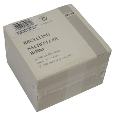 METZGER&MENDLE Zettelbox Papier 98x98mm 69210300 Recycling 700 Blatt