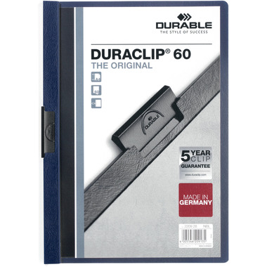 DURABLE Klemmhefter DURACLIP 60 2209/28 für 60 Blatt A4 nachtblau