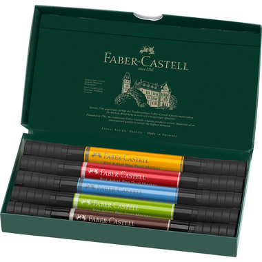 FABER-CASTELL Artist Pen Dual Marker 0.8mm 162005 5 couleurs, Etui