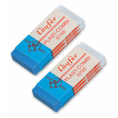 LÄUFER Radierer Plast Combi 69849 2 Stück 65x21x12mm