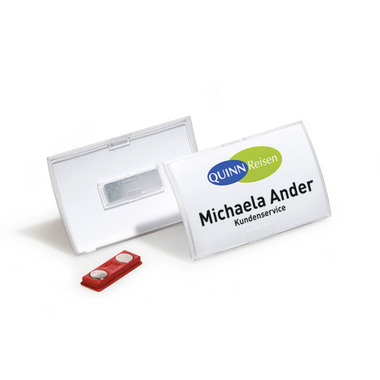 DURABLE Namensschild Click Fold 8212/19 mit Magnet, 40x75mm 10 Stk.