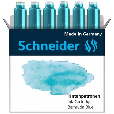 SCHNEIDER Tintenpatronen 166134 bermuda blue 6 Stk.