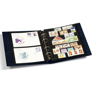 Ringbinder OPTIMA F für Briefmarken, schwarz Inkl. Schutzkassette, 240 x 280 x 55 mm