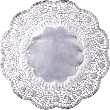 DEMMLER Tortenspitzen rund 3621190425 36cm, 4 Stück silber
