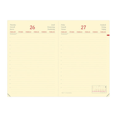 QUO-VADIS Agenda Silk Daily17 Pr.ML 2024 376022Q 1T/1S, orange 12x17cm