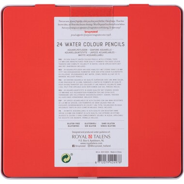 BRUYNZEEL Aquarellfarbstifte Expression 60313024 24 Farben Metalletui