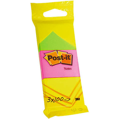 POST-IT Neon Notes 38x51mm 6812 3 colori ass. 100 fogli