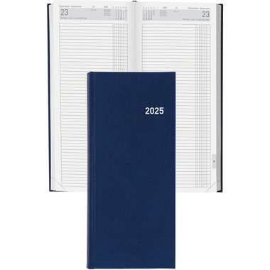 BIELLA Geschäftsagenda Tower ML 2025 800311050025 1T/2S, blau 13,5x31,5cm