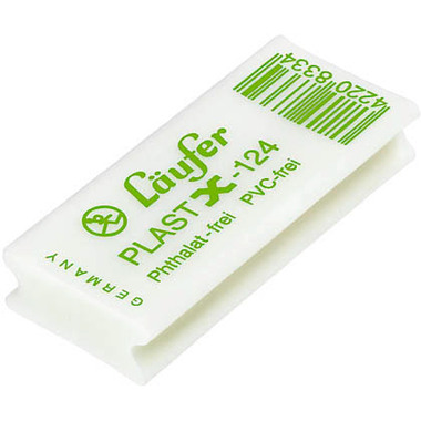 LÄUFER Radierer Plast X-124 01240 transparent 46x20x9mm