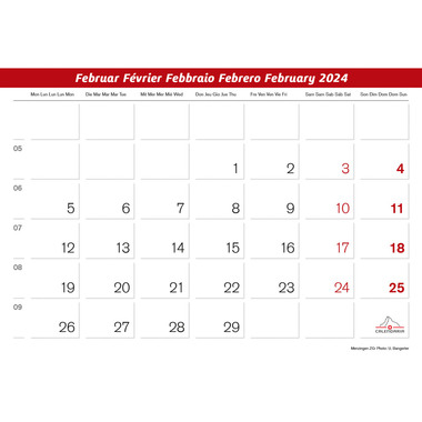 CALENDARIA Zentralschweiz 2024 43494601 D/F/I/E, 31.5x23cm